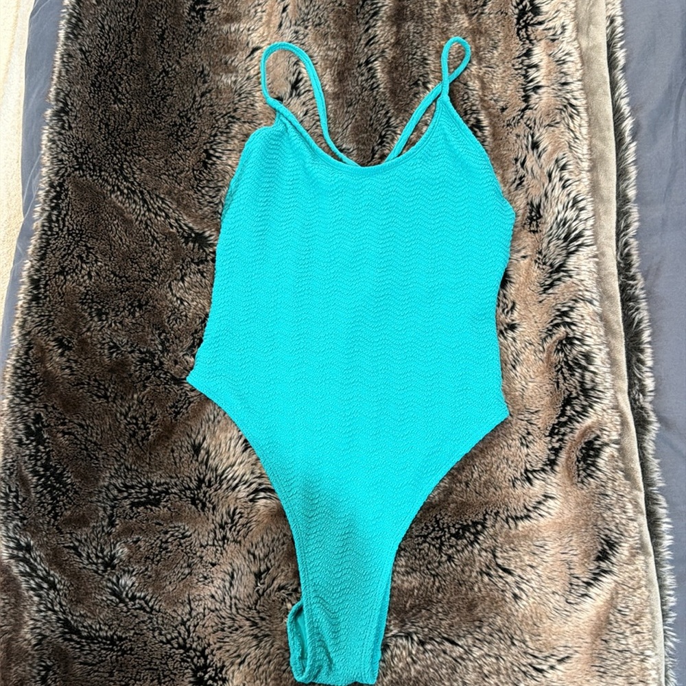 Hurley Turquoise One-Piece Swim Suit - Women Swim - Picture 2 of 5